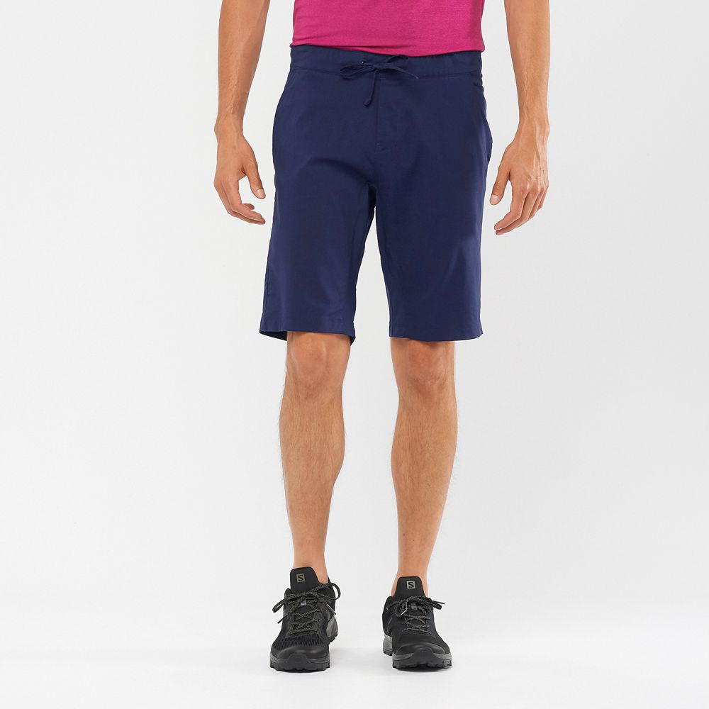 Salomon EXPLORE M - Mens Shorts - Navy - NZ (74651-OYNB)